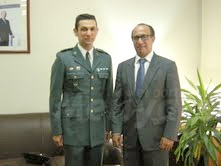 El delegado del Gobierno ha recibido esta mañana tras su ascenso al nuevo Comandante de la...